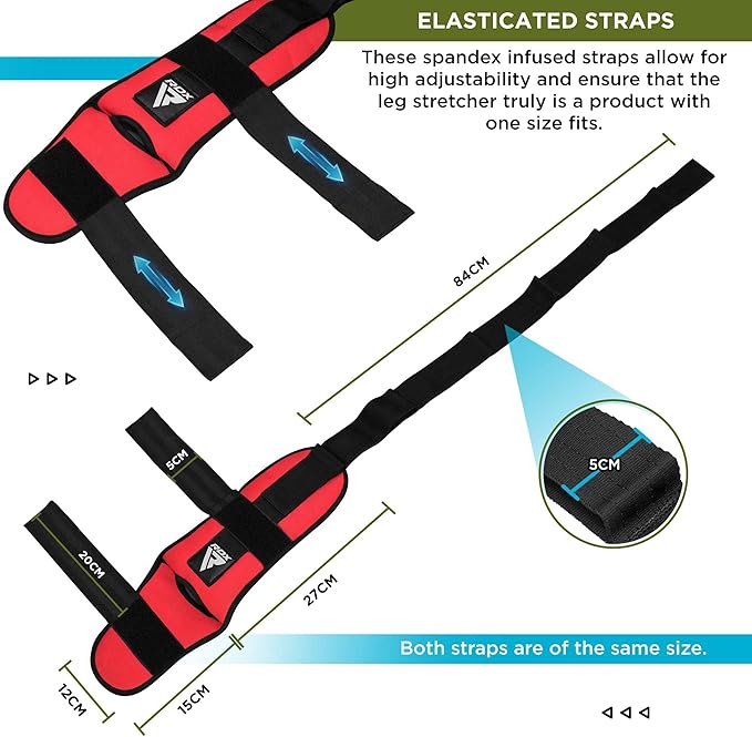 RDX Yoga Stretching Strap, Ankle Ligament Stretcher Belt with Loops Ligament Stretch Band, Fitness Leg Stretcher for Plantar Fasciitis, Foot Stretch Assist for Hamstring, Flexibility Exercise