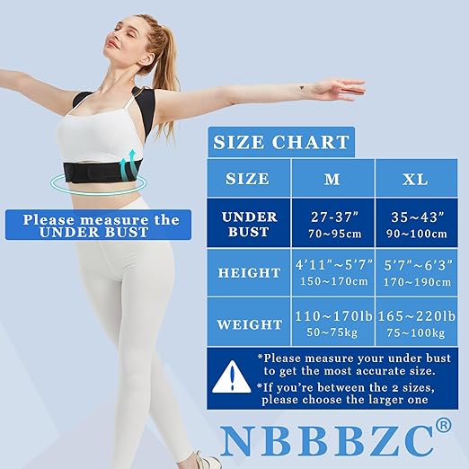 Posture Corrector for Women and Men, Adjustable Upper Back Brace, Breathable Back Support Belt for Hunchback, Relieve Shoulder Neck Upper Back Pain