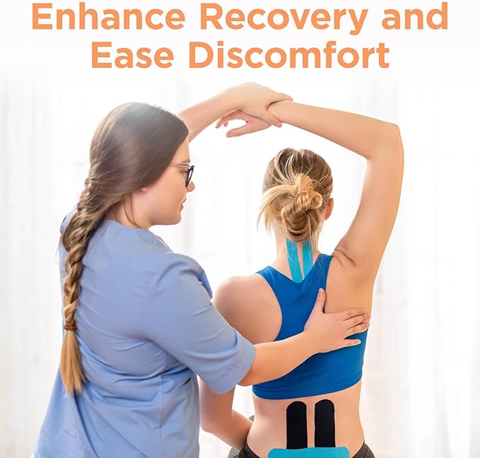 OK TAPE Regular Kinesiology Tape (3 Pack), Original Cotton Athletic Tape for Support Muscle Joint Knee, Sports Waterproof Tape Uncut Strips Latex Free, Hypoallergenic, 2in×16.4ft - Beige