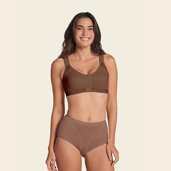 Leonisa Posture Corrector Bra Wireless Front Closure Bra for Women Full Coverage