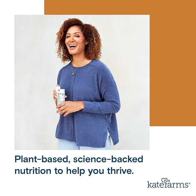 KATE FARMS Organic Nutrition Shake, Coffee, 16g protein, 27 Vitamins and Minerals, Protein Meal Replacement Drink, Plant Based, 11 oz (6 Pack)