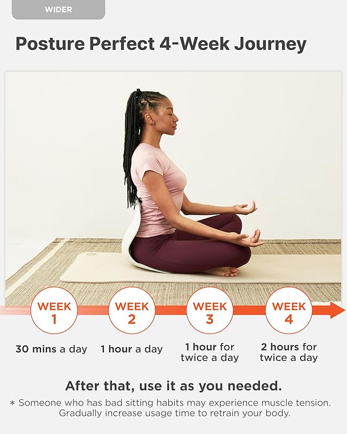 curble Wider(Standard Wide) 2PACK – Ergonomic Lower Back Chair Support, Lumbar Support Back Posture Corrector, Back Pain Relief, Perfect for Office, Floor Seat and Work from Home, Patented (2P Grey)