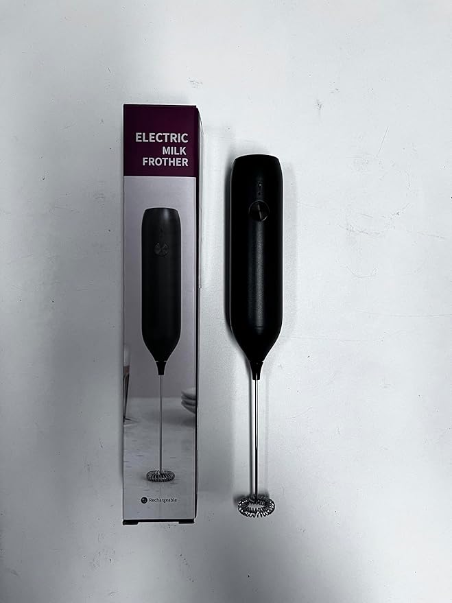 Handheld Coffee Frother,USB-Rechargeable Hand Frother,Adjustable Handheld Milk Frother for Cappuccinos, Hot Chocolate, Milkshakes, Egg Mix