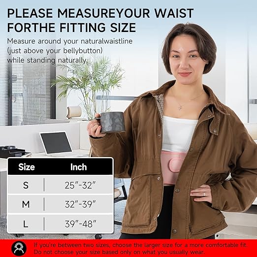 Back Brace for Posture Corrector for Women and Men with Heating Pad, Adjustable Full Back Support Brace, Back Heating Pad for Pain Relief -Hunchback, Spine Corrector (Pink, Large)