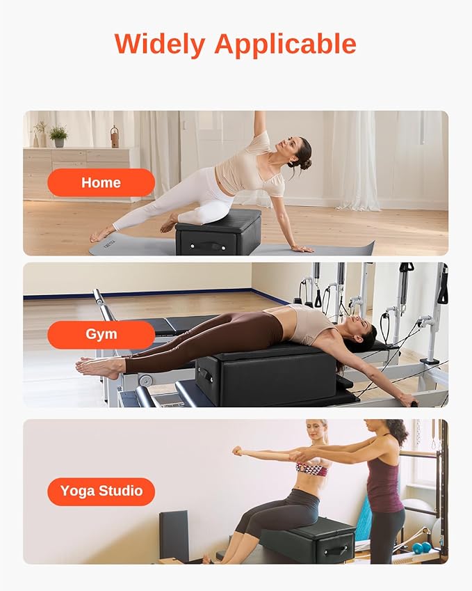 VEVOR Pilates Reformer Machine, Pilates Workout Equipment for Home Gym Studio Use, Pilates Bed with Dual Resistance- Spring & Cord, Reformer Set, Up to 400 LBS