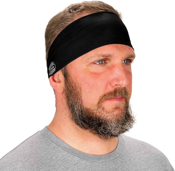 Ergodyne Chill-Its 6634 Cooling Headband, Sports Headbands for Men and Women, Moisture Wicking