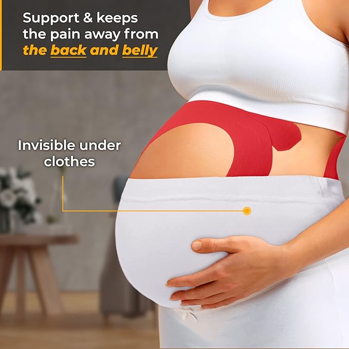 Kinesiology Tape-Incredible Support for Athletic Sports and Recovery + Free Taping Guide - Pre-Cut 2 inch 32 feet (Crimson Red + Free Taping Guide, 1 Pack)