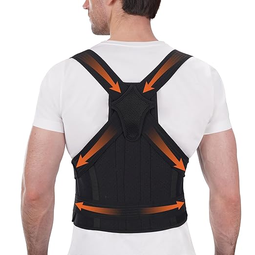 Posture Corrector for Men & Women – Adjustable Full Back Brace for Upper & Lower Back Support, Spine Alignment & Pain Relief - Extra Large