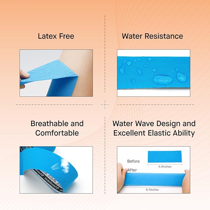 OK TAPE Kinesiology Tape, Regular Original Cotton Elastic Athletic Tape for Support and Recovery, Sports Tape, 2in×16.4ft Uncut Roll - Pink