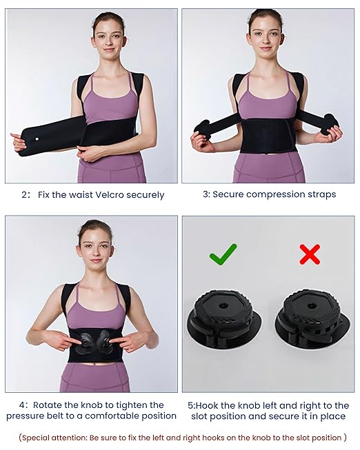 Posture Corrector for Women&Back Brace for Men-Knob Adjustable Back Support Straightener-Upper and Low Back Pain Relief-Scoliosis, Shoulder Posture Corrector- Neck Hump, Hunchback XL(35"-39")