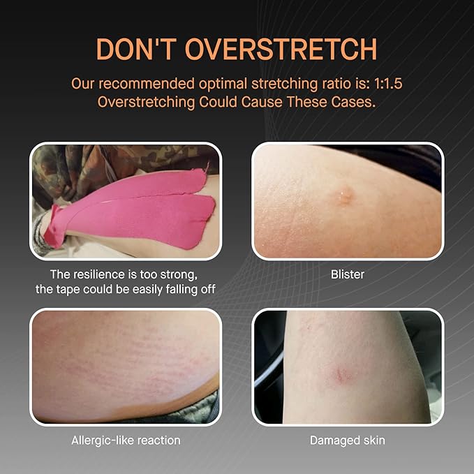 OK TAPE Kinesiology Tape, Regular Original Cotton Elastic Athletic Tape for Support and Recovery, Sports Tape, 2in×16.4ft Uncut Roll - Pink