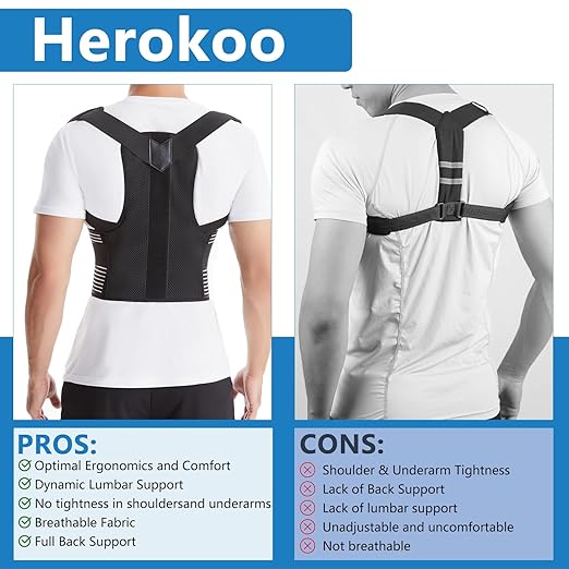 Back Brace Posture Corrector for Women & Men, Shoulder Straightener, Improve Posture Lumbar, Adjustable Full Back Support, Hunchback Correction, Upper and Lower Back Pain Relief, Scoliosis, Spine Corrector (X-Large)