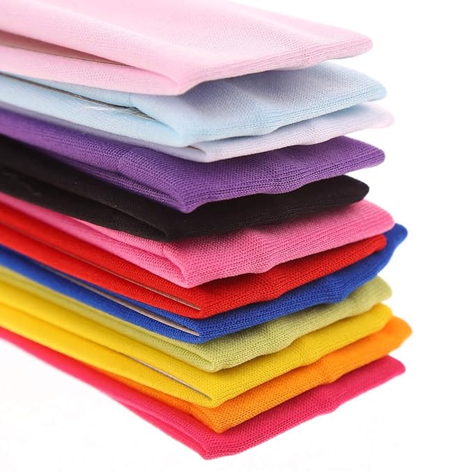 DERAYEE Women Yoga Hair Bands, 12 Colors Soft Elastic Headbands for Sport Workout Head wrap accessories