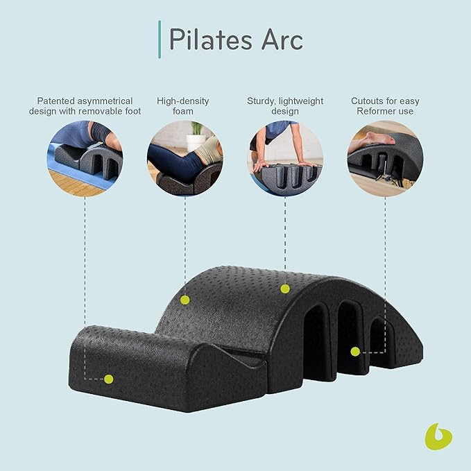 Balanced Body Pilates Arc, Step Barrel for Spine Exercises, Balance, Core Strengthening, and Stretching, Spine Corrector, Reformer Wedge, Fitness Training Tool, Pilates Equipment