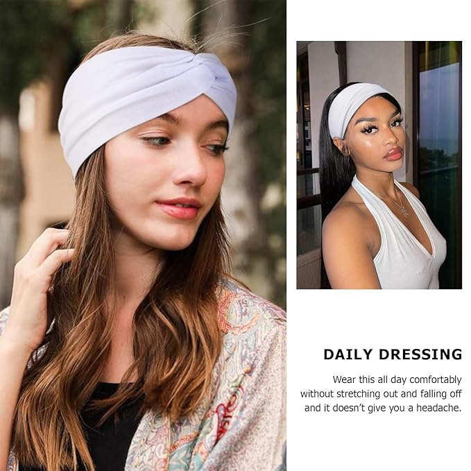 DRESHOW Headbands for Women Girls Vintage Headband Knotted Headwraps Criss Cross Hair Bands Accessories