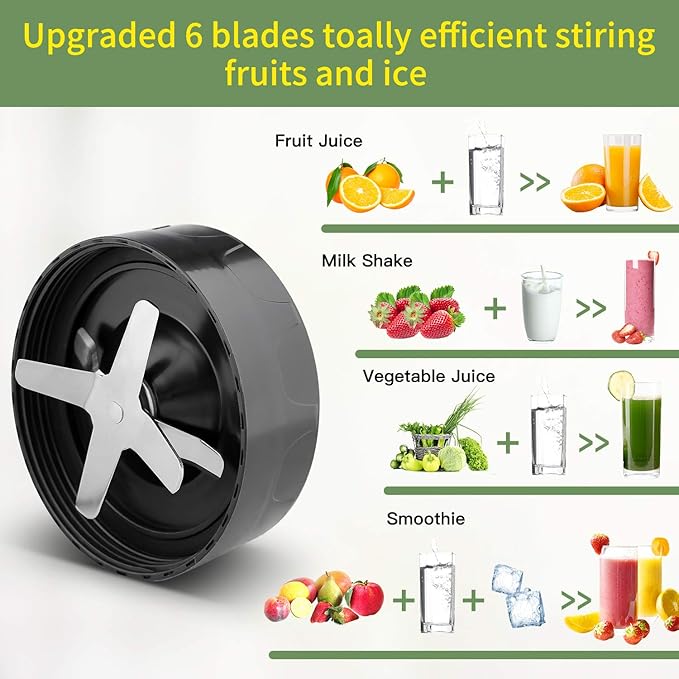 La Reveuse Personal Blender for Shakes and Smoothies 1000 Watts with 24 oz BPA-Free Portable Travel Bottle,Dishwasher Safe (Black)