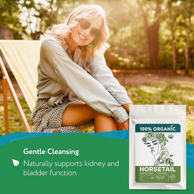 Organic Horsetail (4 oz.) (Equisetum arvense) β Loose Dried Herb β Edible Grade for Tea, Infusions & Herbal Blends