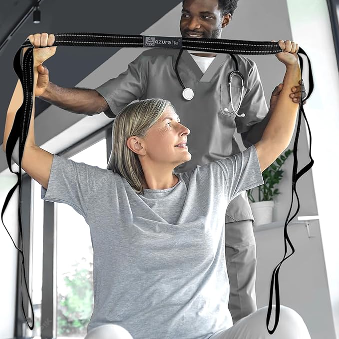 Premium Durable Stretch Straps with Loops, Stretching Strap for Physical Therapy, Multi-Loop Yoga Strap Fitness Exercise Strap for Yoga, Pilates, Dance, Flexibility&Exercise