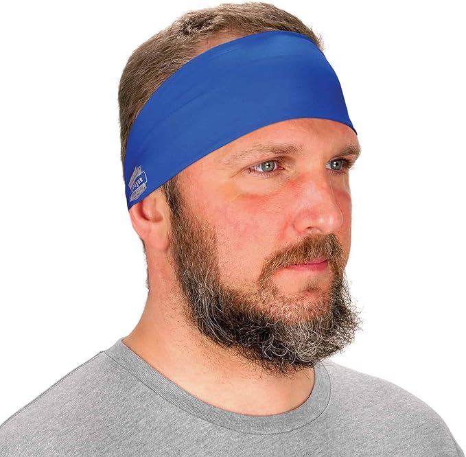 Ergodyne Chill-Its 6634 Cooling Headband, Sports Headbands for Men and Women, Moisture Wicking