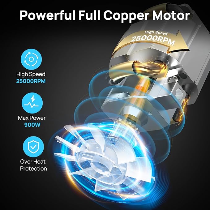 Consciot CB08 11-Piece Blender for Kitchen and Personal Size, Blend Shakes and Smoothies, Frozen Drinks, Baby Food, Spreads & More, 3 Portable To-Go Cups & 2 Spout Lids & 1 Solid Lid, 900 Peak Watts