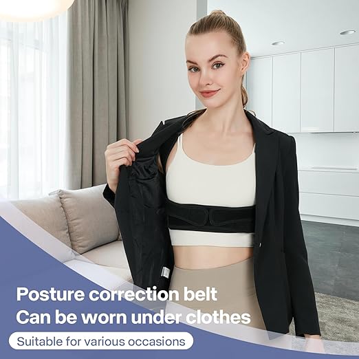 Back Brace Posture Corrector for Women and Men,Adjustable Shoulder Posture Brace,Upper Lower Pain Relief - Scoliosis,Hunchback,Hump,Spine Black (Large/X-Large)
