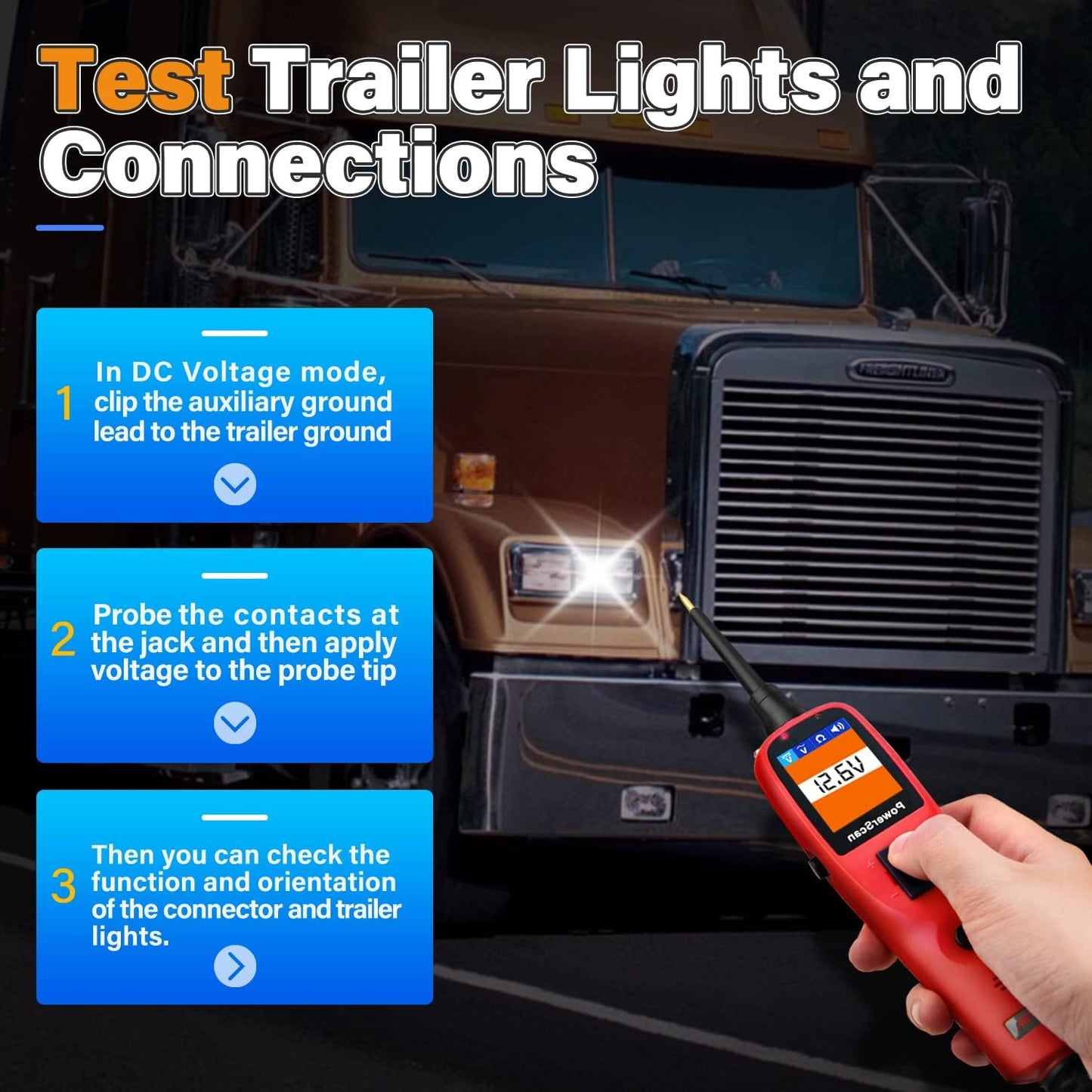 Autel PowerScan PS100 Automotive Circuit Tester 2.0, 12-24V Power Circuit Probe Tool, Auto Electrical Short Open Circuit Finder, AC/DC/Resistance/Component/Signal/Test Tool, w 20ft Extension Cable