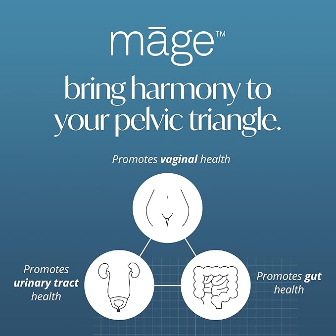 Māge by Solv Wellness Probiotic for Her, Daily Women’s Prebiotic and Probiotics Blend Nutritional Supplements for Digestive, Vaginal PH Balance, Urinary Tract Health Support, 30 Capsules