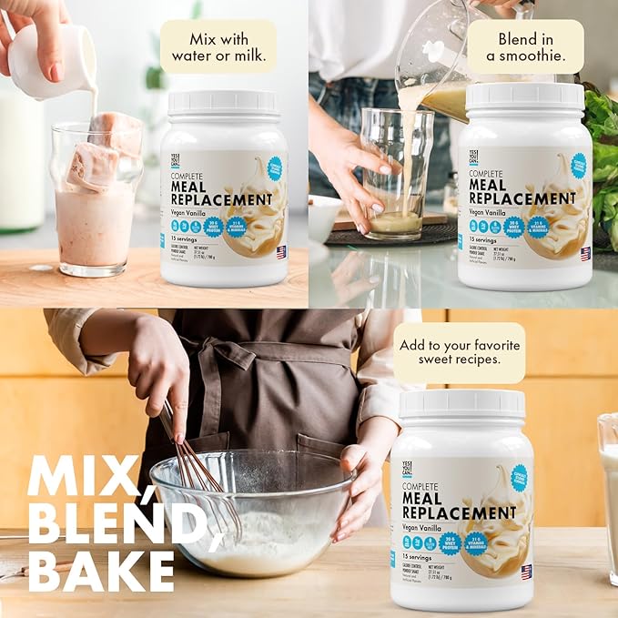 Yes You Can! Meal Replacement Shake - 20G Protein, 5G Fiber, 21 Vitamins & Minerals - Meal Replacement Protein Powder - Complete All-in-One Nutrition - 15 Servings (Vanilla) - 2 Pack