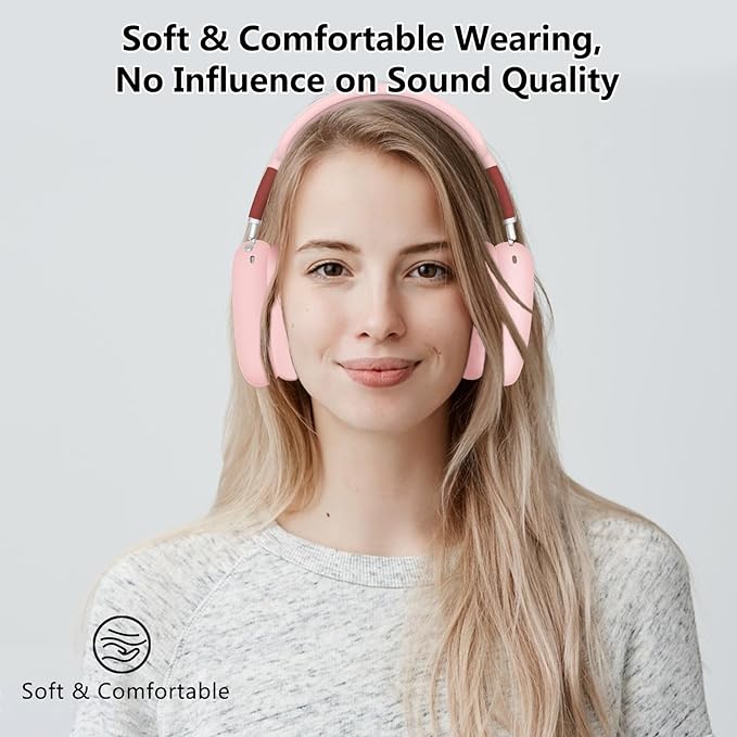 for AirPods Max Case-Ear Protector Set 4 in 1-Headband & Ear Cups-Pink