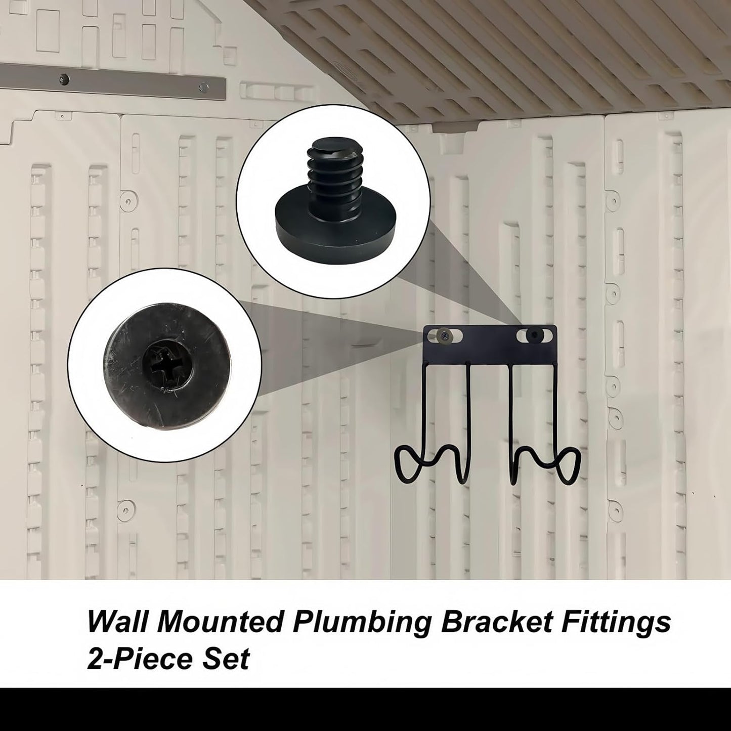 For suncast shed accessories garden hose holder,with EZ Bolt Assembly,Storage Shed Hooks,Water Hook for Outside Yard,for Garage,Garden and Yard