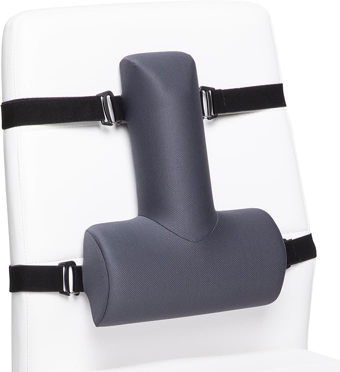 OPTP Thoracic Lumbar Back Support - Full Back and Lumbar Support for Improved Sitting Posture, Upper/Lower Back Support for Chair, and Car Back Cushion for Travel
