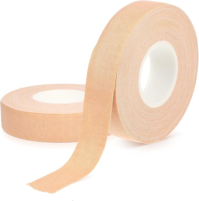 Finger Tape, 0.5 Inch x 10 Yard Nude Athletic Tape Extra Strong Adhesive, 2 Rolls Sport Tape, Medical Tape, Foot Tape for Rock Climbing, Grappling, Basketball, Lifters and BJJ Finger Tape