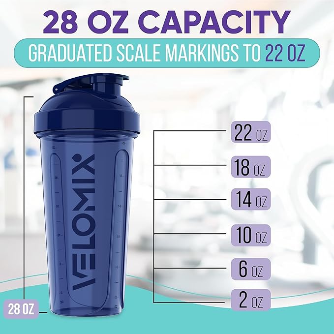 '-4 PACK- 28 oz Shaker Cups for Protein Shakes - 4x Wire Whisk | Leak Proof Protein Shaker Bottles for Protein Mixes | Protein Shaker Bottle Pack | Mixer for Protein Shakes (Forest Edge)