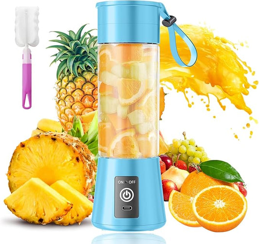 Portable Personal Size Mini Blender - 2025 Upgraded Cordless Blender for Smoothies & Shakes, Type-C Rechargeable, 380Ml Traveling BAP Free Juicer Cup for Sports/Travel/Home, 20000Rpm/Min Speed
