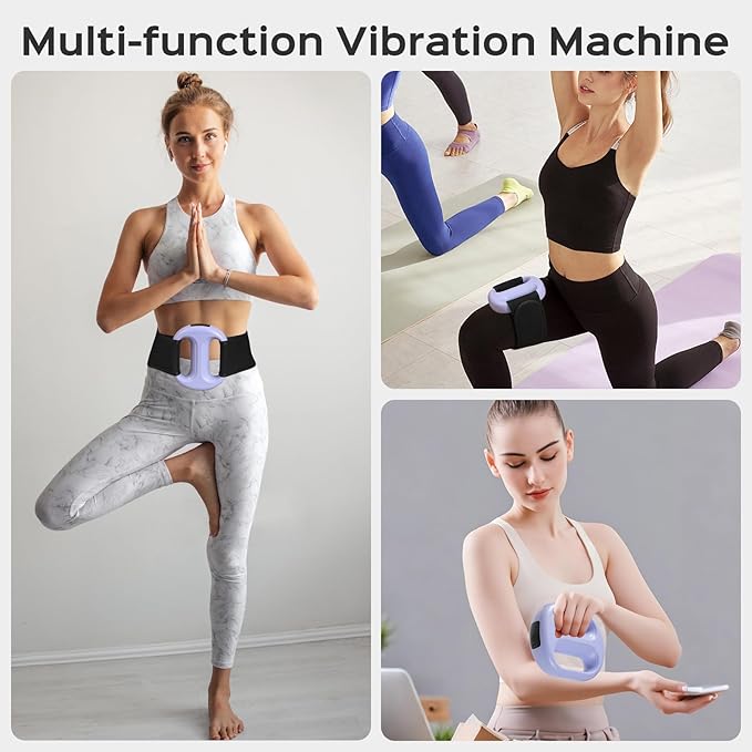 Small Lightweight Vibration Plate Portable,Handheld Lymphatic Drainage Massager,Exercise Shaker Machine for Weight Loss,Cordless and Mini,8-Level Adjustable, Purple