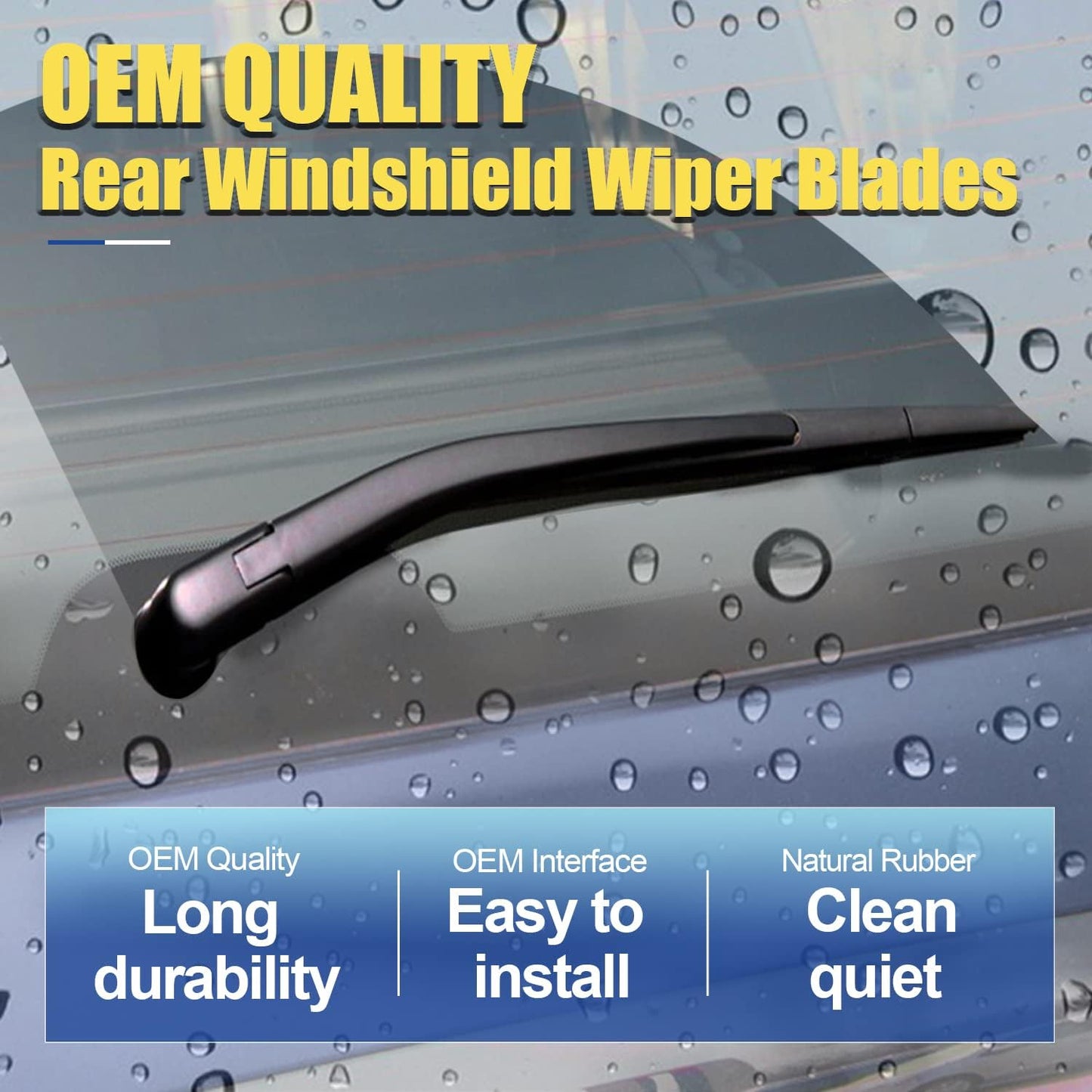 3 Wipers Factory Replacement For 2004 2005 2006 2007 2008 2009 Toyota Prius -Original Equipment Windshield Wiper Blades Set 26"+18"+16" (Set of 3)
