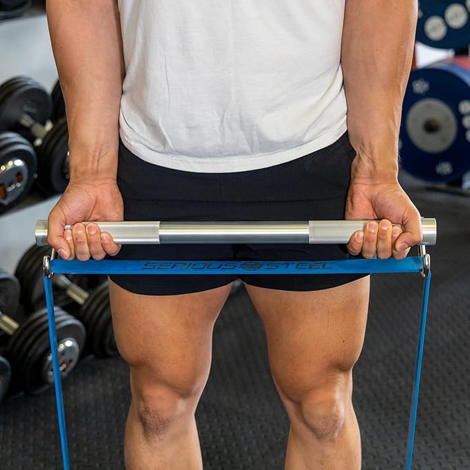 Serious Steel Fitness 37" Resistance Training Bands (Portable Exercise Band System Training Bands- Great for Individuals Looking for Tension Throughout The Exercise)