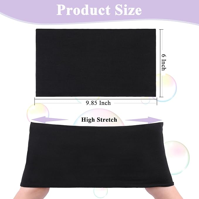 XTREND 6 Pcs Wide Headbands for Women Fashion Headband Stretch Headband Boho Head Bands Hair Band Turban Workout Sport Hairband Accessories (Black, Orange, Blue, Light Gray, White, Pink)