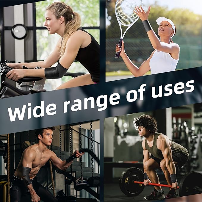 CKeep Pre Wrap Athletic, 3 Rolls Black Prewrap Athletic Tape, Foam Underwrap Sports Wrap for Hair