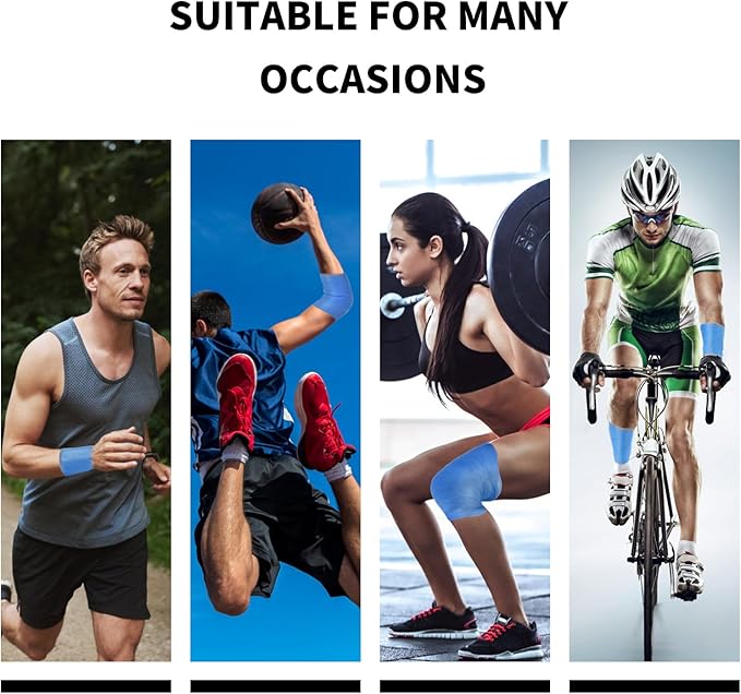 Pre Wrap Tape Athletic,3 Rolls Blue Prewrap Headbands for Hair,Foam Underwrap Sports Wrap