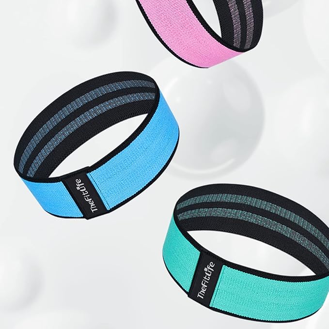 TheFitLife Resistance Exercise Bands for Women - Fabric Workout Bands for Booty, Hip, Glute, Leg, Thigh, Squat, Butt Lift Excersize and Fitness Loop Bands for Home Gym