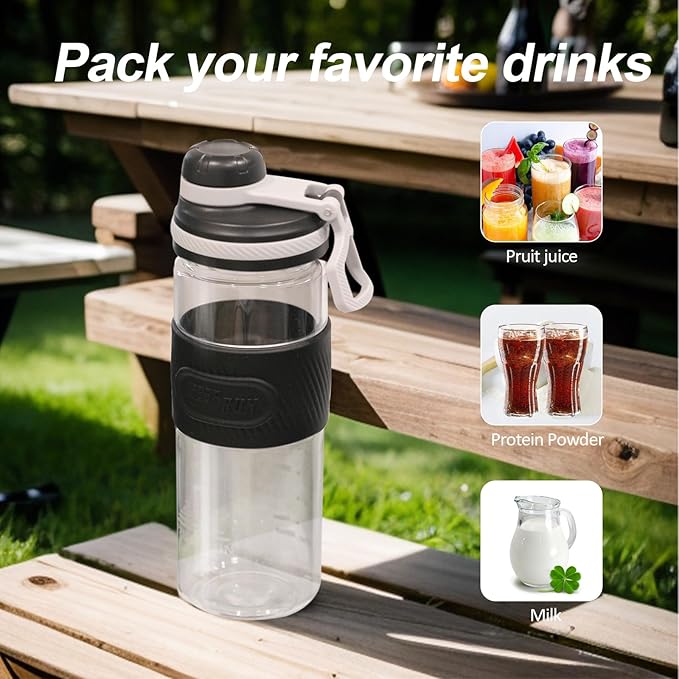 Shaker Bottle for Protein Mixes-protein shaker bottle- for super creamy fitness protein shakes,shaker cups for protein shakes 650ml/23oz - Durable, leak-proof(Black)