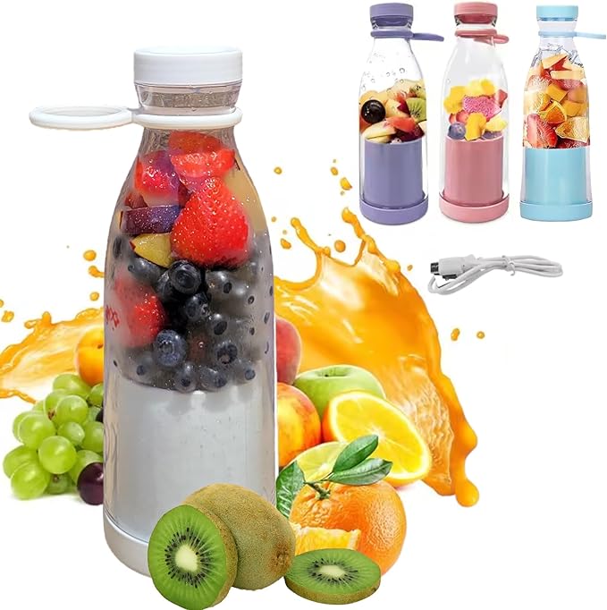 LUMAC - 14oz Portable Blender for Shakes and Smoothies (White), Medium