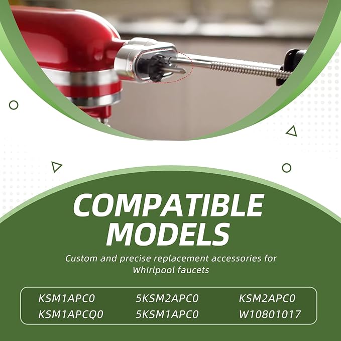 W11032781 Holder Spiralizer Stand Mixer Fruit Vegetable Attachment Fits for Whirlpool Kitchen Aid Replacement Parts W10801017 (2PC)