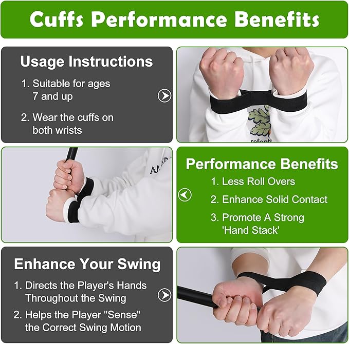 codree Baseball Swing Trainer Bands- Elastic Baseball Softball Hitting Resistance Bands- Baseball Batting Training Aids Equipments for Athletes Improve Batting, Arm Strength