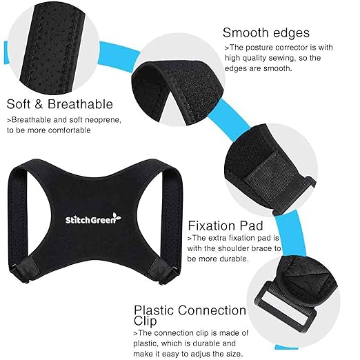 Posture Corrector for Men & Women, Breathable-Invisible Upper Back Brace Support, Posture Brace, Neck and Back Pain Relief, Shoulder Straightener, Upper Back Corrector