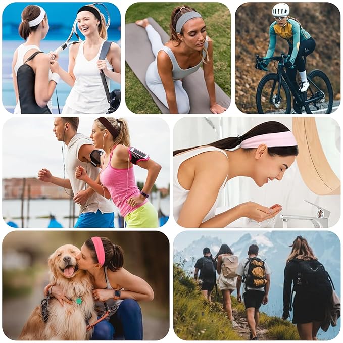 Tobeffect Headbands for Women Non Slip Trendy Womens Headbands Elastic Hair Bands for Women's Hair 7PCS