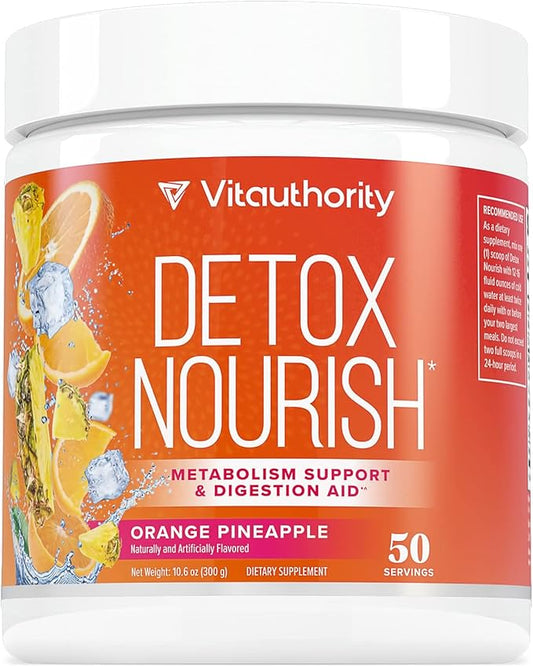 Nourishing Gut Cleanse and Detox Powder - Invigorating Gut Health Powder Detox Drink with Apple Cider Vinegar and Digestive Enzymes for Better Energy Digestion and Bloating Relief for Women and Men