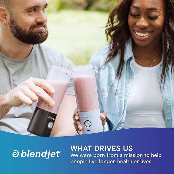 BlendJet Portable Blender for Smoothies & Shakes - 16oz BlendJet 2 Cordless Personal Small Blender, USB-C Rechargeable & Self Cleaning - Mini Travel Blender with Stainless Steel Blade (Nicktoons)