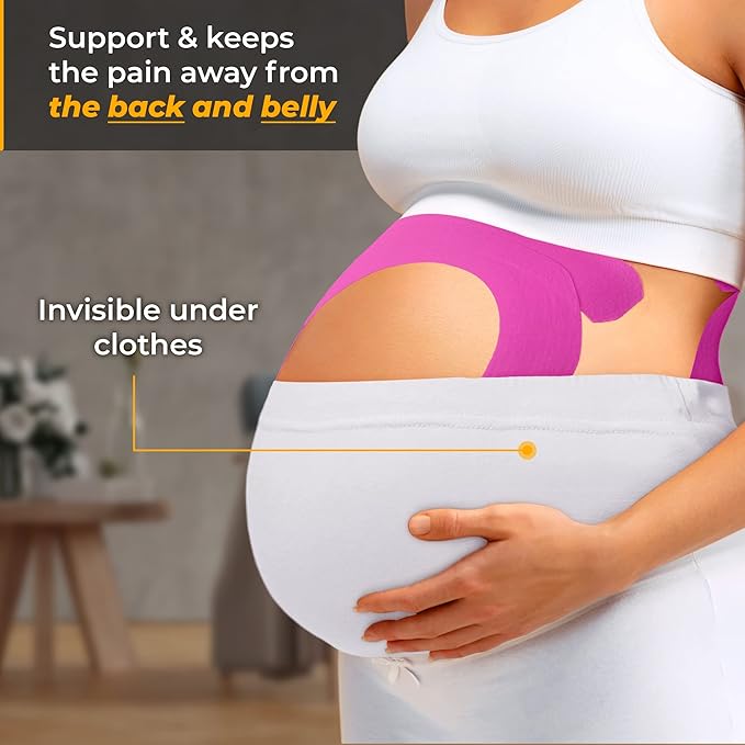 Kinesiology Tape-Incredible Support for Athletic Sports and Recovery + Free Taping Guide - Pre-Cut 2 inch 100 feet (Wild Pink + Free Taping Guide, 1 Pack)